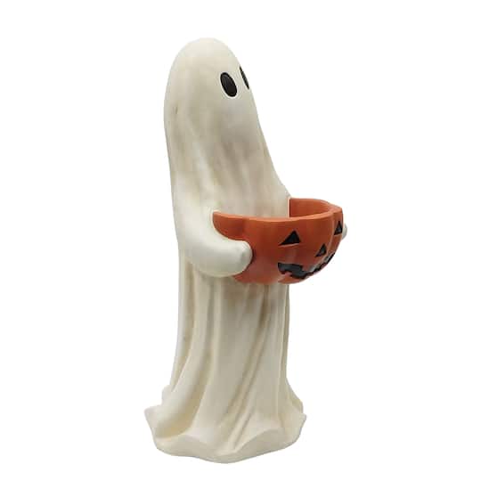 27.75" White Ghost with Jack-o'-Lantern Bowl by Ashland®